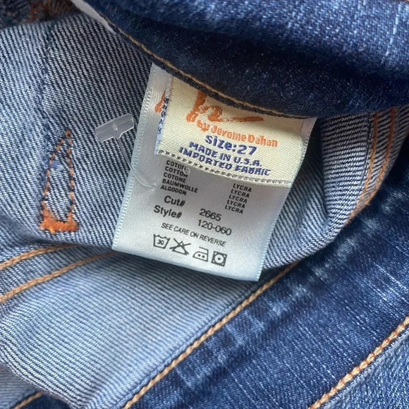 Citizens of Humanity Y2K Low Rise Flare Embroidered Pocket Dark Wash Jeans - Picture 14 of 16